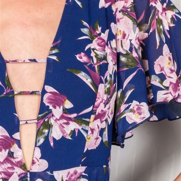 'GIRLY GIRL" FLORAL MAXI ROMPER - Picture 3 of 3